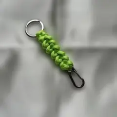 パラコード キーリング 明るい緑