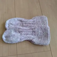 毛糸の手編み靴下カバー