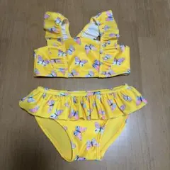 H&M 蝶柄フリル付き水着