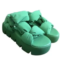 Steve Madden 厚底パデッドサンダル グリーンのサムネイル