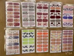 ネイルシール ジェルネイル 簡単 10セットジェルネイルシール 花柄