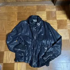 D&G ブラック レザー シングルライダースジャケット