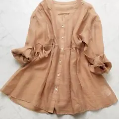 新品/シーナリー＊とろみ感シアー 立体プリーツ バルーン袖プル 