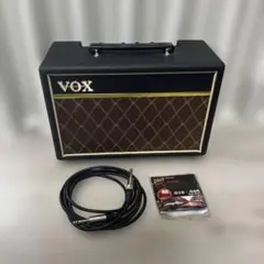VOX Pathfinder 10 ギターアンプ シールドコード、弦付き