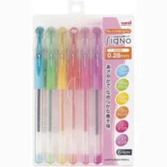 ユニボール シグノ 超極細 0.28mm 6色セットのサムネイル