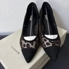 CHEMBUR ヒョウ柄 パンプス 低ヒールのサムネイル