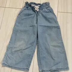 GU ワイドパンツ 100cm ライトブルー