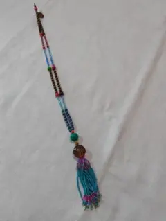 mikia ターコイズカラーストーンビーズネックレス