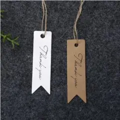 サンキュータグ Thank you クラフト 白 結婚式 ハンドメイド ギフト