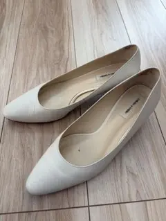 Odette e Odile オデットエオディール 白 パンプス 25cm
