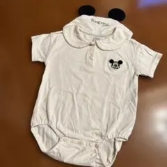 ミッキーマウス 襟付きロンパース 80