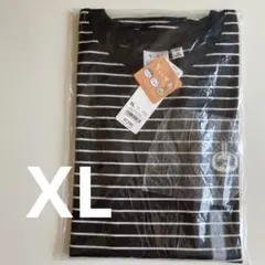 GU/ジーユー　ちいかわコラボTシャツ　うさぎ　ネイビー/XL ボーダー