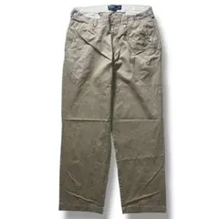 90s ラルフローレン ポロチノ アンドリューパンツ w36 ツータック ワイド