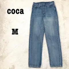 美品 coca コカ ストレートデニム ジーパン カジュアル ウエストゴムのサムネイル