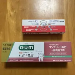 GUM ハグキラボ 85g カムテクト(試供品) 薬用歯磨き粉 2本セットのサムネイル