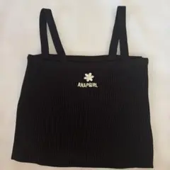 ANAPGIRL リブタンクトップ 花柄刺繍のサムネイル