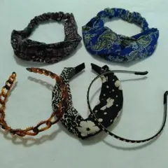 ヘアバンド カチューシャ まとめ売り 5点セット売り