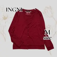 INGNI イング 美品 赤 Vネック カーディガン 長袖カーディガン 薄手のサムネイル