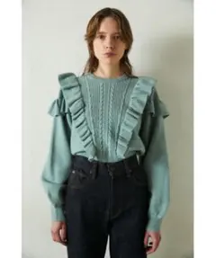 【MOUSSY】RUFFLE ニットトップス (ZARA,H&M,GRL）