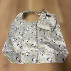 スヌーピー エコバッグ 折りたたみ コンパクト ポーチ一体型 PEANUTS