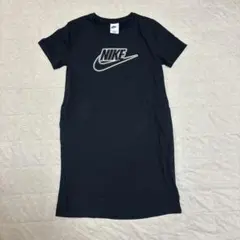 美品　NIKE Tシャツワンピース　半袖　女の子　M 140-150 黒　キッズのサムネイル