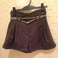 美品☆Snidel ハイウエストショートパンツ ベルト付き