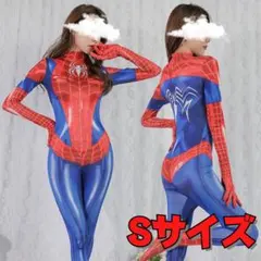 Sサイズ 全身タイツ　スパイダーマン　レッド　赤　コスプレ b
