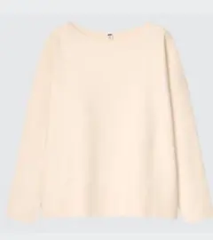 UNIQLO　スフレヤーンボートネックセーター（スムース）