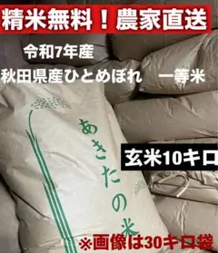 令和7年秋田県産ひとめぼれ1等米10キロ - メルカリ