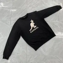KANGOL スウェット トレーナー ロゴプリント ブラック カジュアル L