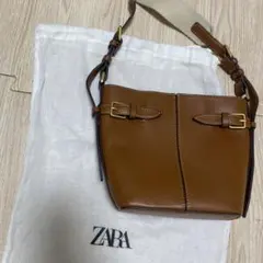 ZARA ショルダーバッグ 刻印入り 極美品 ブラウンのサムネイル