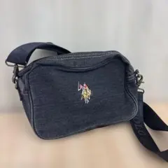 U.S. POLO ASSN. ブラックデニム ショルダーバッグのサムネイル