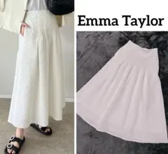 【難あり】Emma Taylor ジャガード フレアスカート　ロングスカートのサムネイル