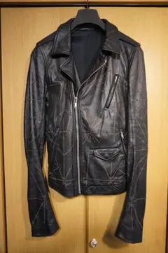 リックオウエンス　レザー　ライダースジャケット 中古・古着通販】RICK OWENS (リック オウエンス) レザー