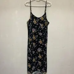 Grove 花柄 ベロア キャミワンピース Mサイズ