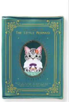 【本日限定特別値下げ！】洋書風猫アンティークポーチ【人魚姫サバトラ】