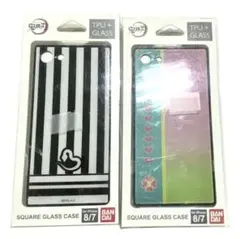 鬼滅の刃 伊黒 甘露寺 スマホケース iPhone8／7 スクエアガラスケース