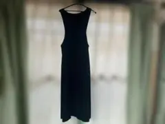 ノースリーブ ロングワンピース ブラック