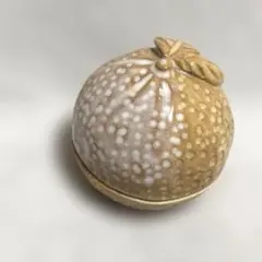 萩焼 増野陶花 陶印 蜜柑香合 蓋物 茶道具 香炉 小物入れ　みかん 陶器飾り物