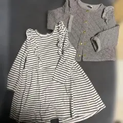 PETIT BATEAU ワンピースとアウターセット 24m 18m