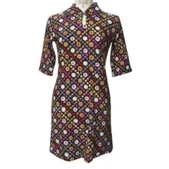 vintage 花柄　ミニワンピ　襟付き　y2k itimi shury