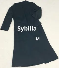 【シビラ】ジャケット スカート セットアップ M ダークグリーン