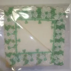 近沢レース店　タオルハンカチ　ハナミズキ　アイボリー　新品　未使用