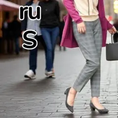 【人気】ru スティックパンツ チェック グレー S ウエストゴム マルイのサムネイル