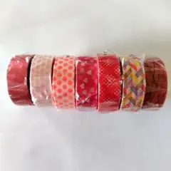 カモ井 mt マスキングテープ 7個セット ピンク＊赤系　トレハリ　高輝度