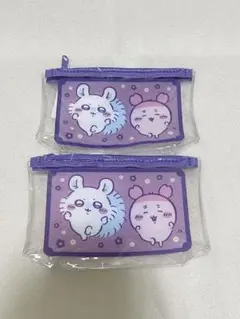 ちいかわ　ビニールポーチ マチ付き　モモンガ&古本屋　セリア　キャンドゥ