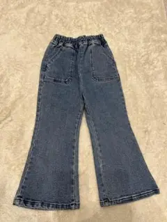 【美品】110cm程　フレアデニムパンツ　即日発送