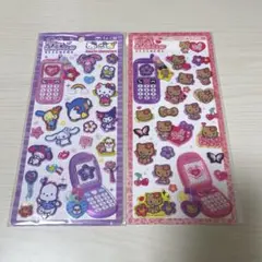 【正規品】平成はっぴーフォン　2枚セット 日焼けキティ　サンリオキャラクターズ