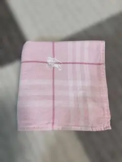 バーバリー　ピンク チェック柄 ハンドタオル