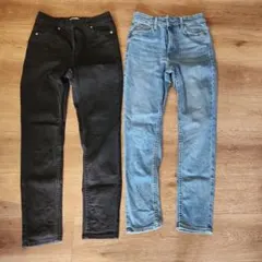 H&Mハイウェストスキニーパンツ EUR34 2本セット